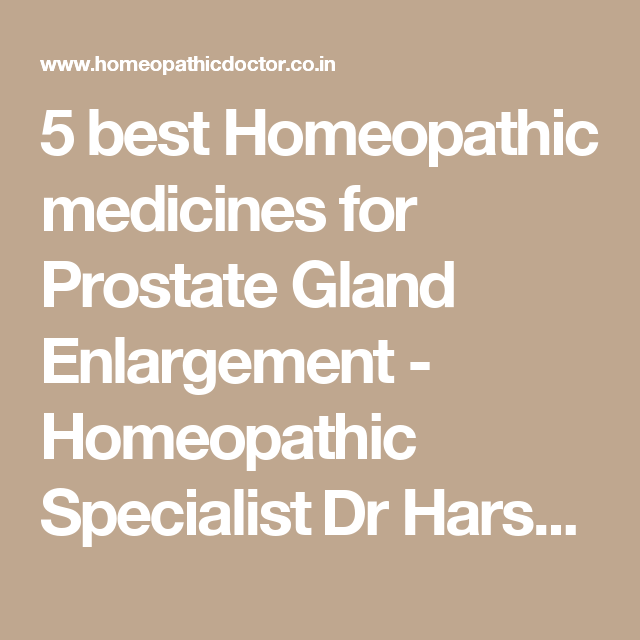 5 best Homeopathic medicines for Prostate Gland ...
