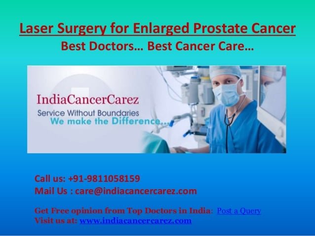 Laser Surgery for Enlarged Prostate Cancer
