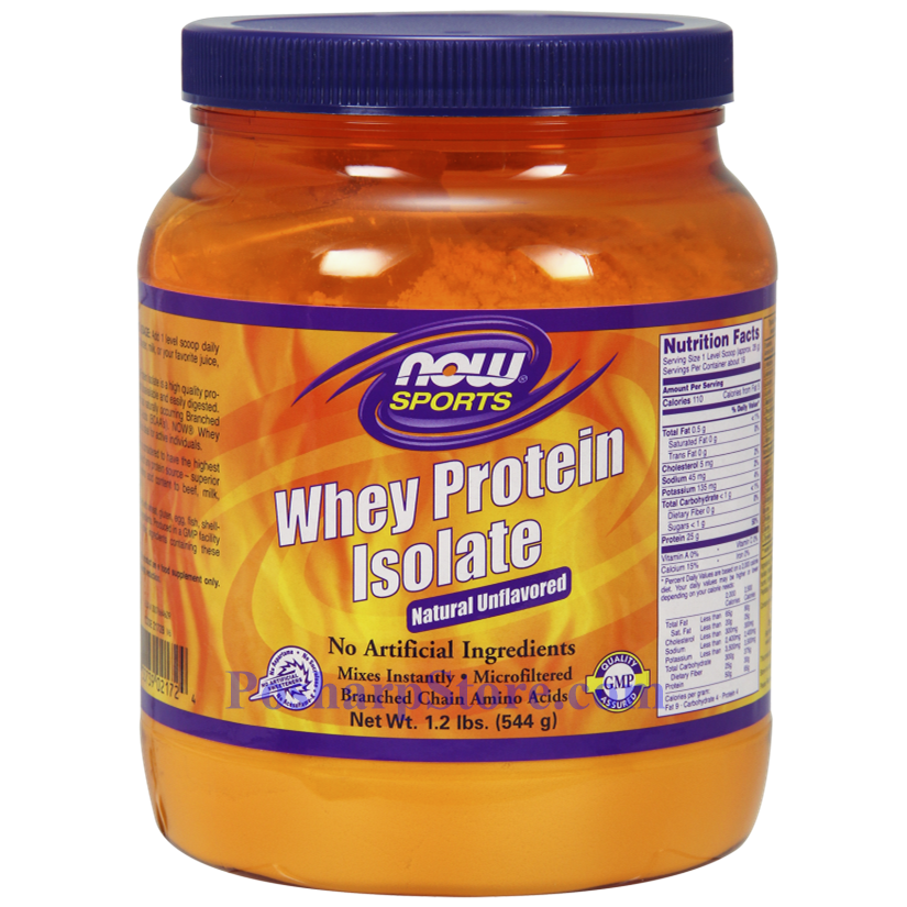 Now Foods Sports Whey Protein Isolate Unflavored Powder 1 ...