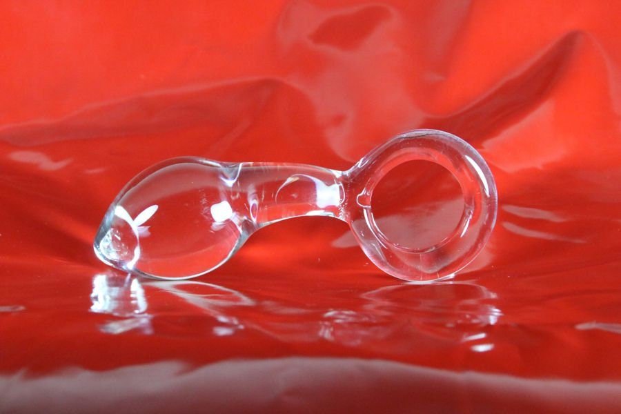 Prostate Toy Clear Glass Butt Plug Sex Toy Dildo (B10) mature